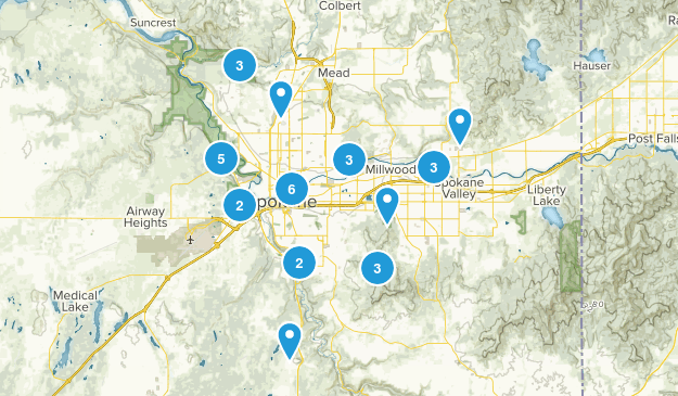 Spokane, Washington Map