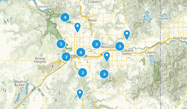 Spokane, Washington Map