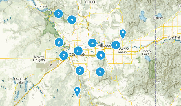 Spokane, Washington Map