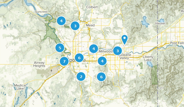 Spokane, Washington Map