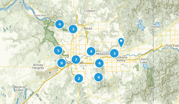 Spokane, Washington Map