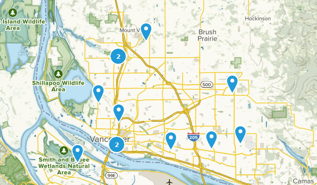 Vancouver, État de Washington Map