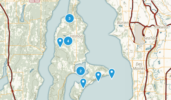Vashon, Washington Map