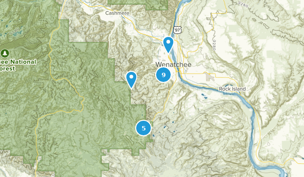 Wenatchee, Washington Map