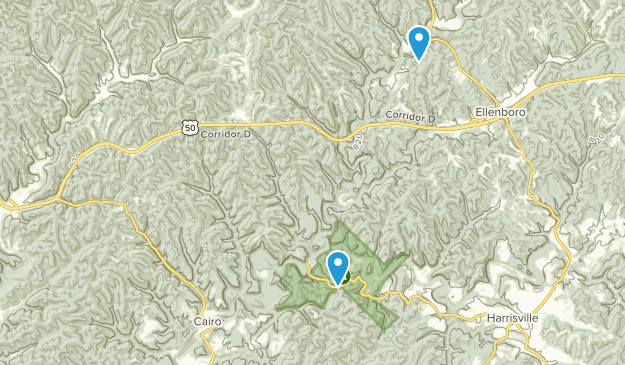 Cairo, West Virginia Map