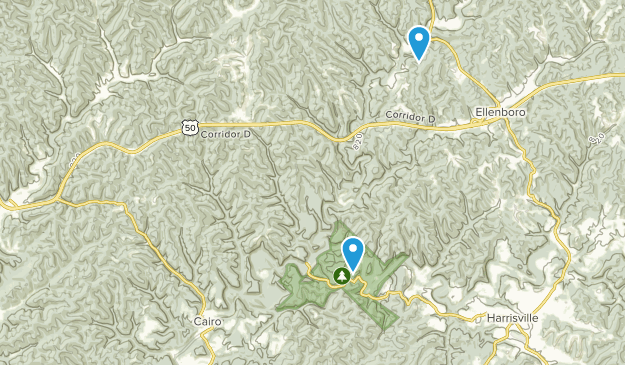 Cairo, West Virginia Map