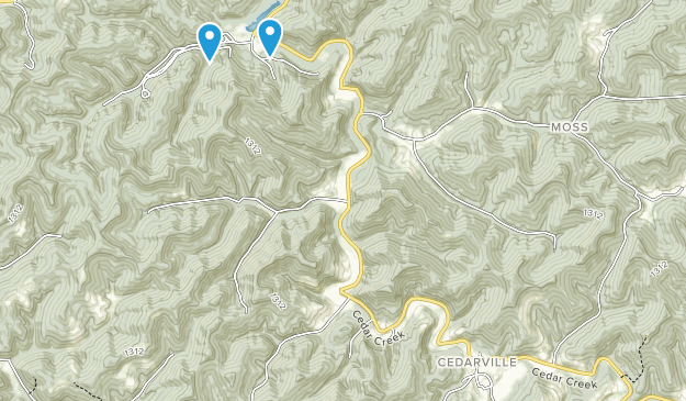 Cedarville, Virginie-Occidentale Map
