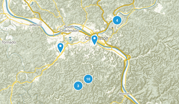 Charleston, West Virginia Map