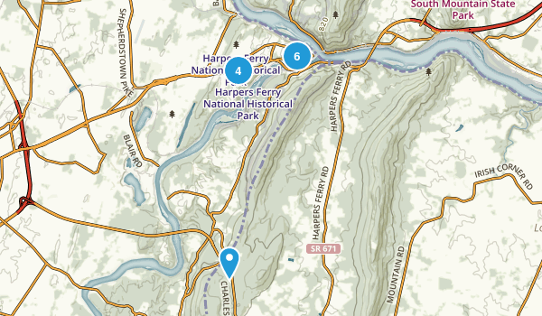Harpers Ferry, West Virginia Map
