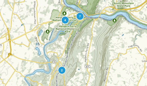 Harpers Ferry, West Virginia Map