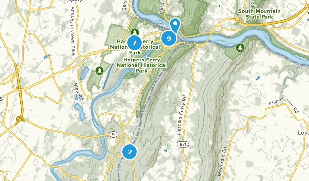 Harpers Ferry, West Virginia Map