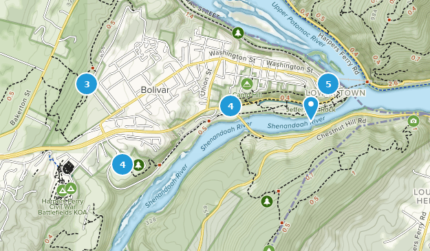 Harpers Ferry, Virginie-Occidentale Map