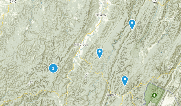 Huttonsville, West Virginia Map