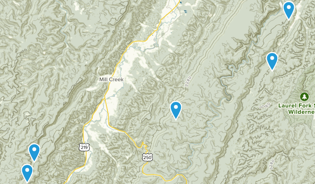Huttonsville, Virginie-Occidentale Map