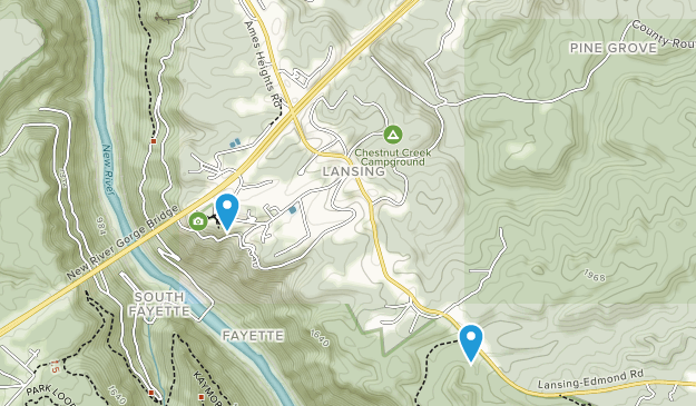 Lansing, West Virginia Map