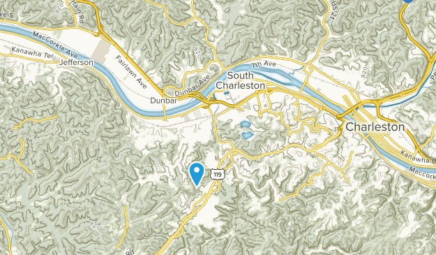 South Charleston, Virginia Occidental Map