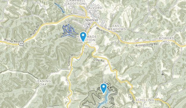 Spencer, West Virginia Map