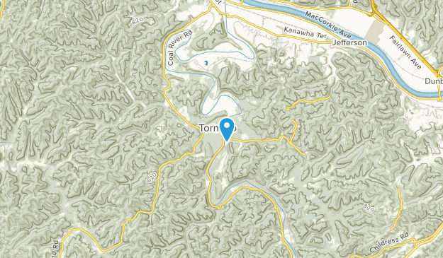 Upper Falls, West Virginia Map