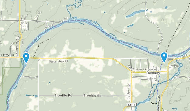 Danbury, Wisconsin Map
