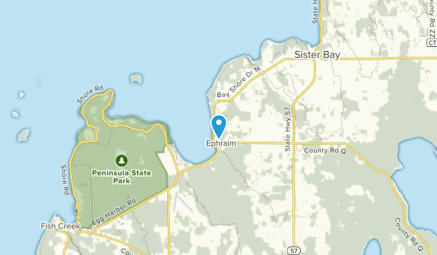 Ephraim, Wisconsin Map