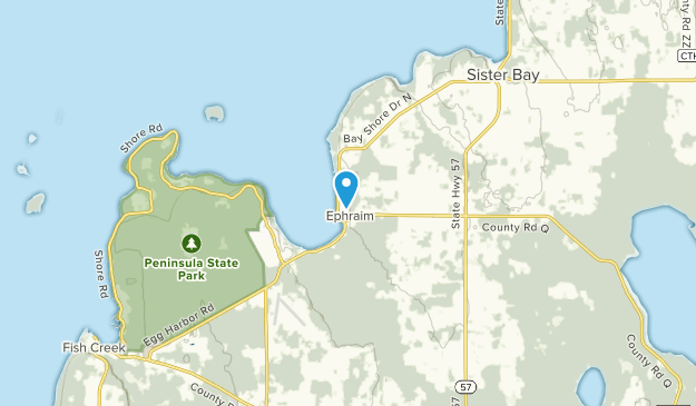 Ephraim, Wisconsin Map