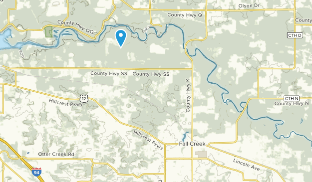 Fall Creek, Wisconsin Map