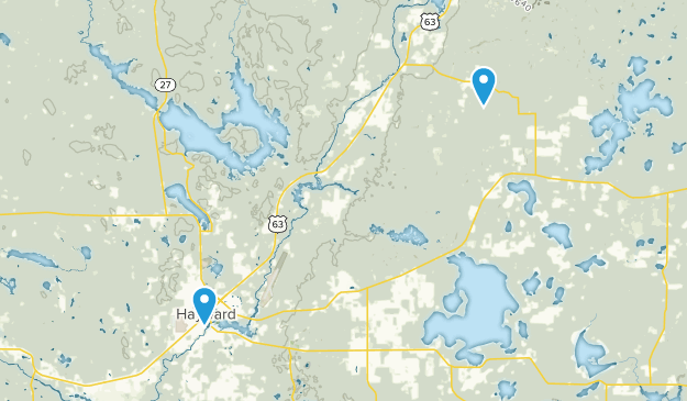 Hayward, Wisconsin Map