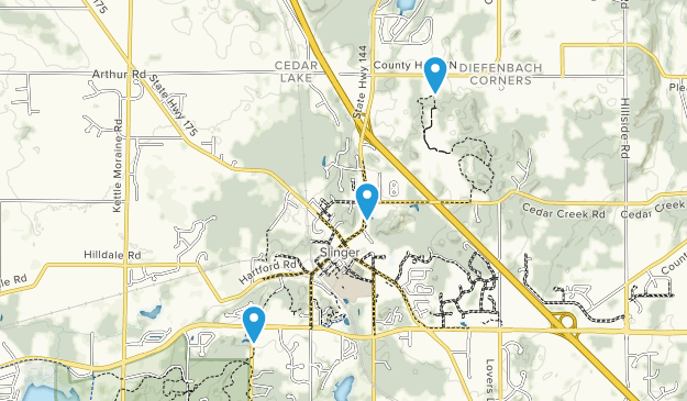 Slinger, Wisconsin Map
