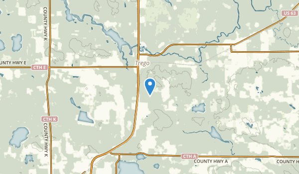 Trego, Wisconsin Map