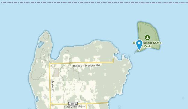 Washington Island, Wisconsin Map