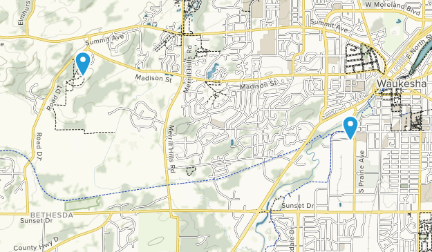 Waukesha, Wisconsin Map