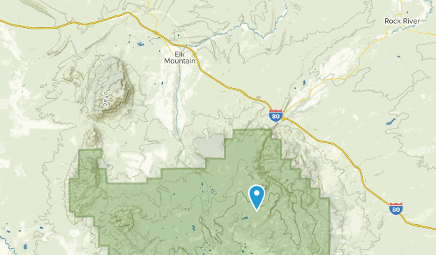 Elk Mountain, Wyoming Map
