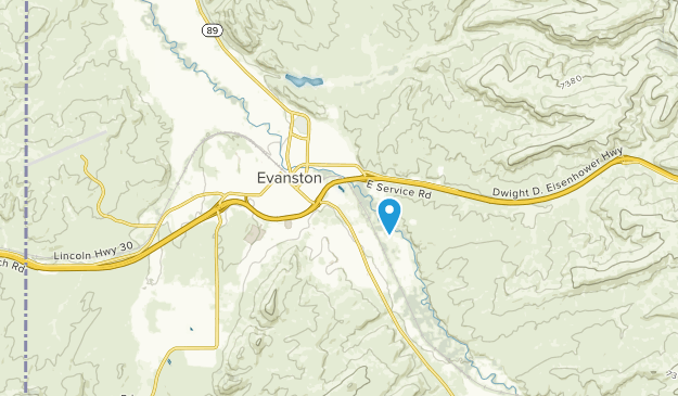 Evanston, Wyoming Map