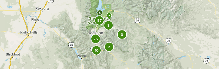 jackson hole hiking trail map