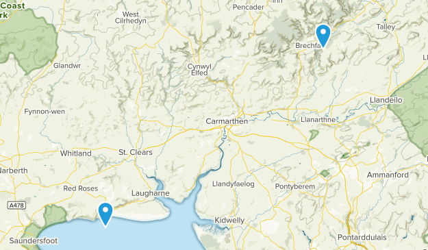 Carmarthen, Carmarthenshire Map