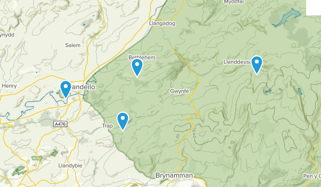 Llandeilo, Carmarthenshire Map