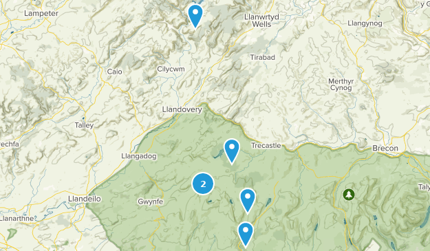 Llandovery, Carmarthenshire Map