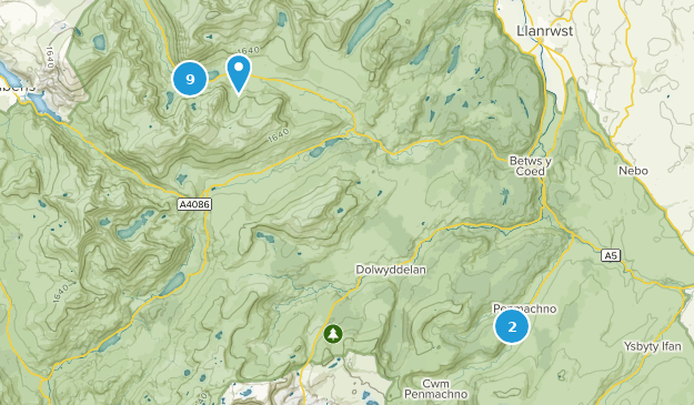 Betws-y-Coed, Conwy Map