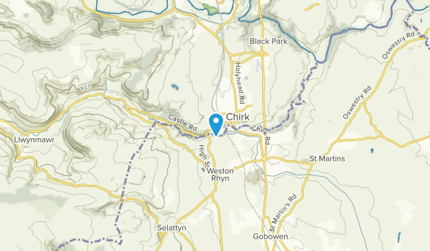 Chirk, Denbighshire Map
