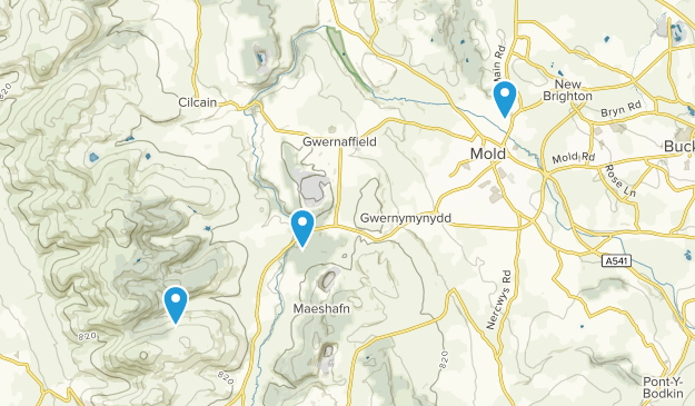 Wyddgrug, Flintshire Map
