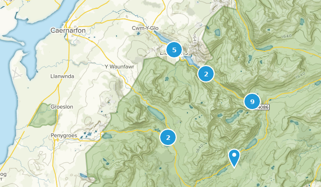 Caernarfon, Gwynedd Map
