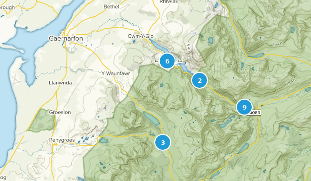 Caernarfon, Gwynedd Map