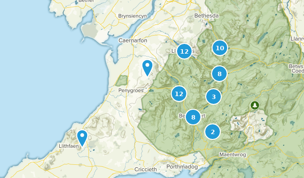 Caernarfon, Gwynedd Map