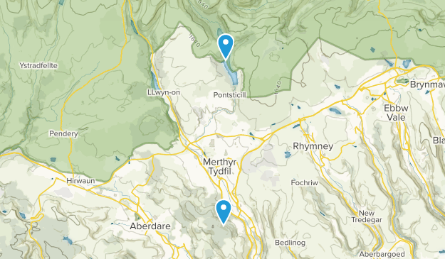 Merthyr Tydfil, Merthyr Tydfil Map