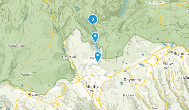 Merthyr Tydfil, Merthyr Tydfil Map