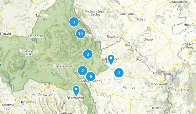Abergavenny, Monmouthshire Map