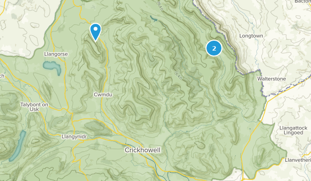 Crickhowell, Powys Map