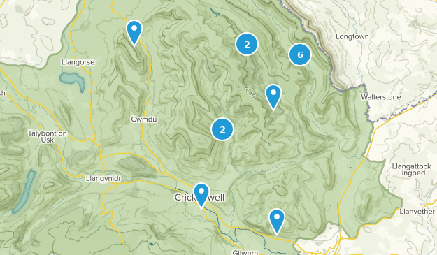 Crickhowell, Powys Map