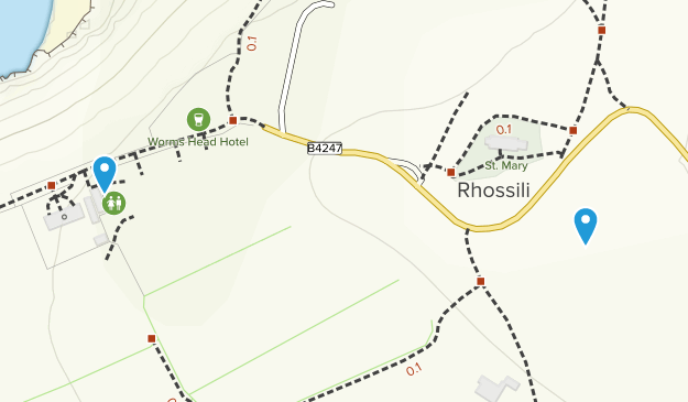 Rhossili, Swansea Map