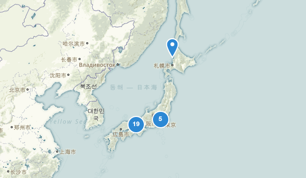 trail locations for Japan